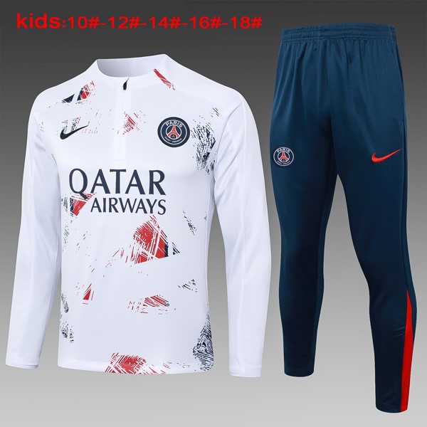 Niños Sudadera De Training PSG 2024 2025 Rojo Blanco